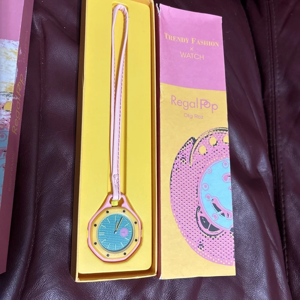 Lot Of 2 REGAL POP Pocket Watch Quartz Style Fashion Accessory Pink  Wristlet